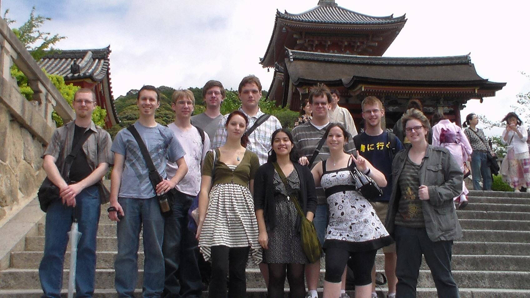 Study Abroad Students at the Kiyomizu-dera Temple in Japan